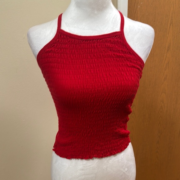 Hollister Red Smocked Fitted Tank Tops.  2 pieces - Picture 1 of 5